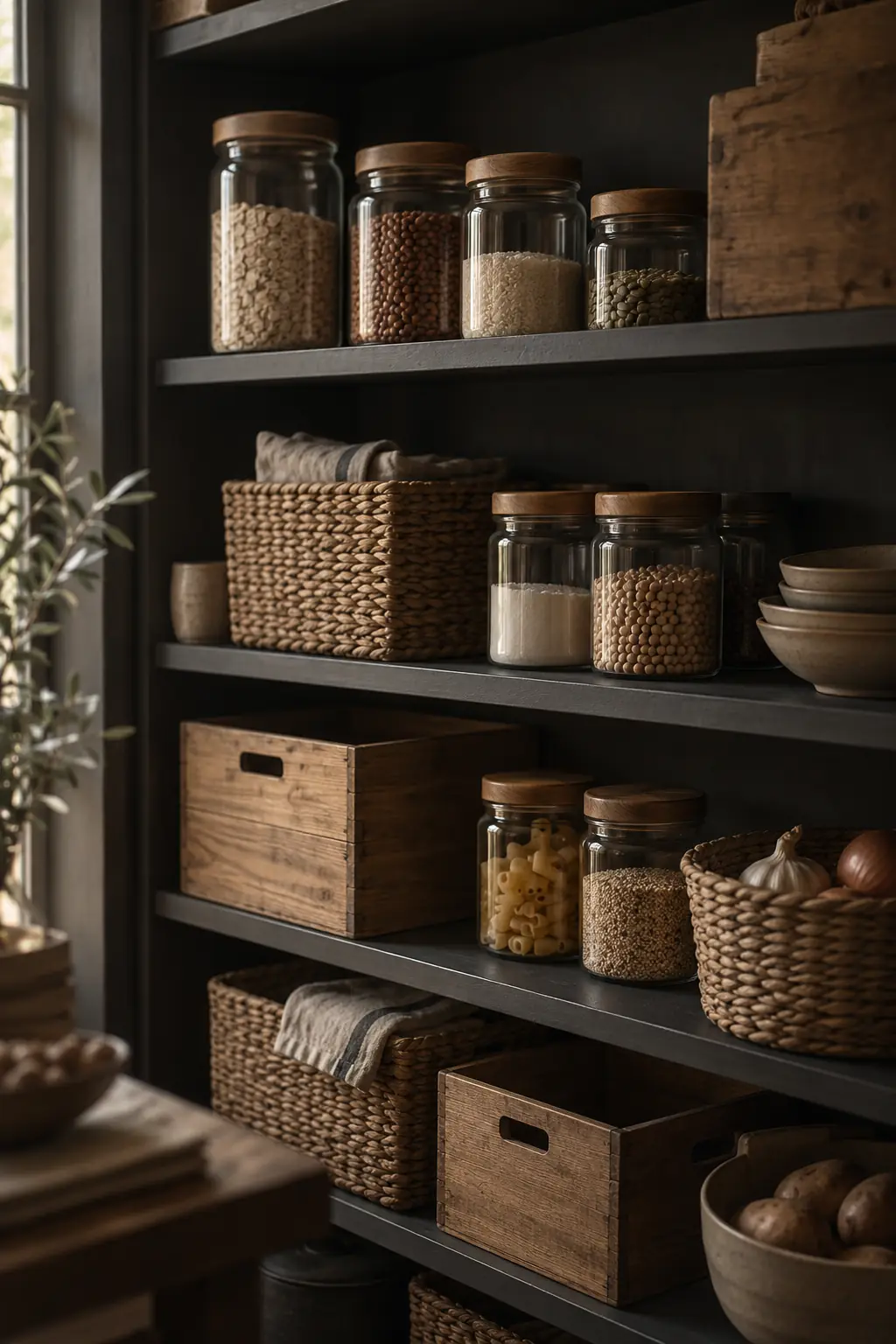Jars, baskets, boxes and containers